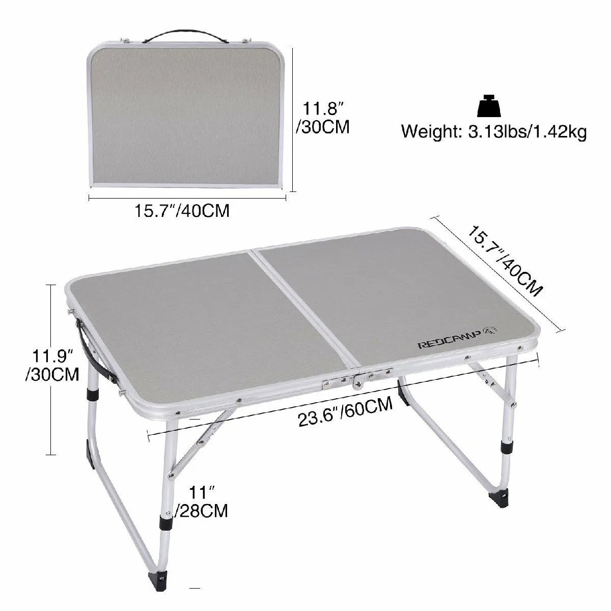 REDCAMP Foldable Laptop Desk Bed Tray for Adults Picnic