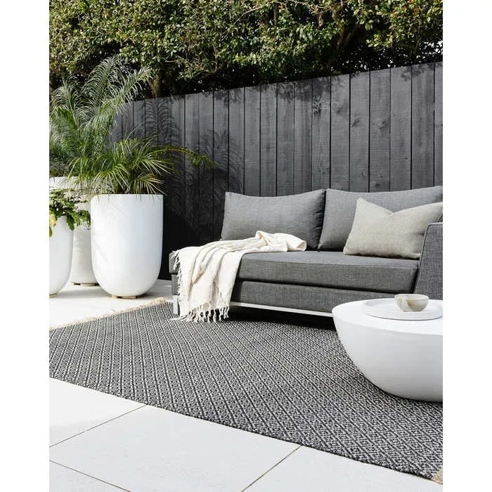 Reef Outdoor Rug - Charcoal