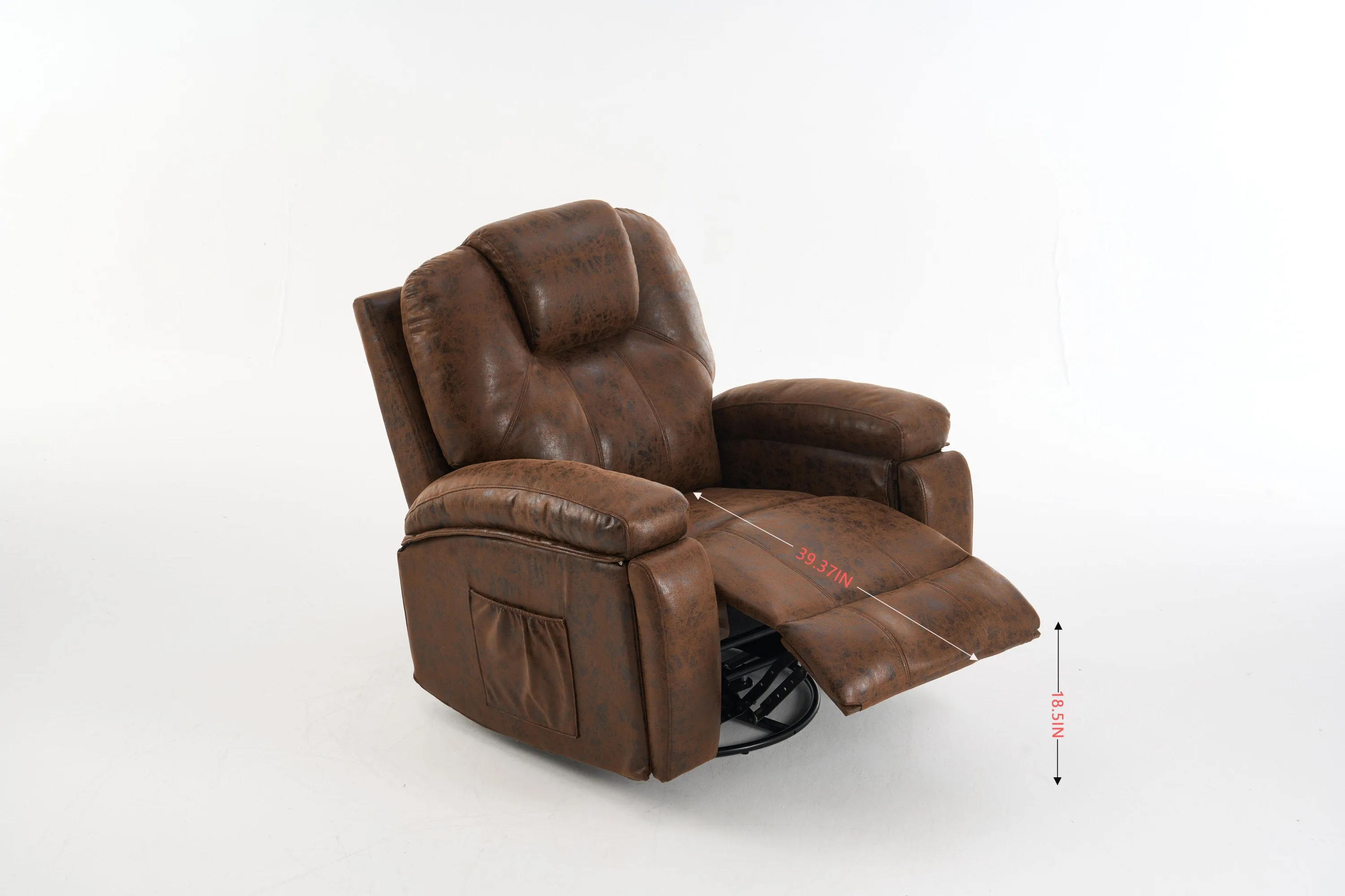 Rocha Power Lift Recliner Chair with Massage - Brown