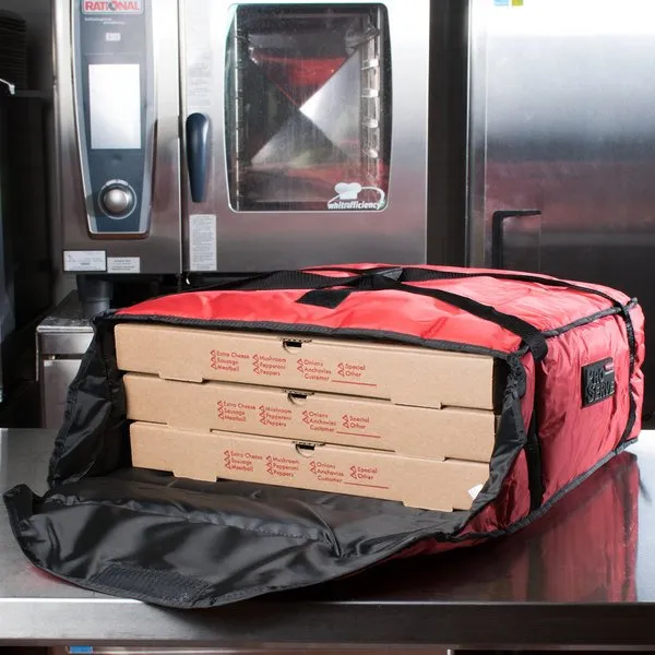 RUBBERMAID PROSERVE PIZZA DELIVERY BAG - RED LARGE