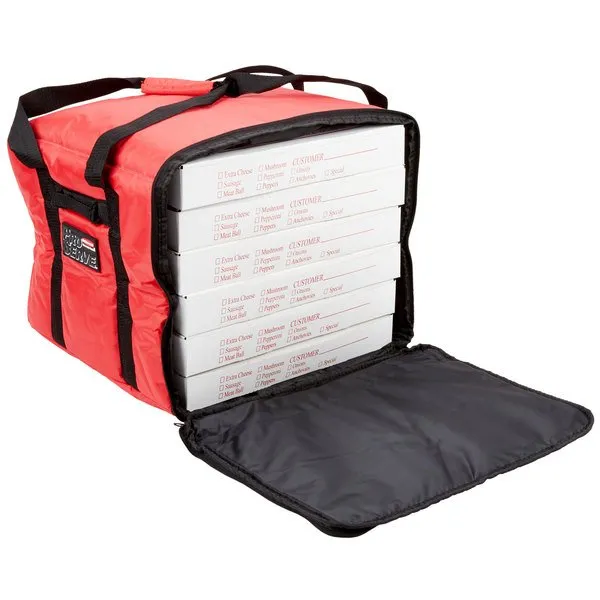 RUBBERMAID PROSERVE PIZZA DELIVERY BAG - RED MEDIUM