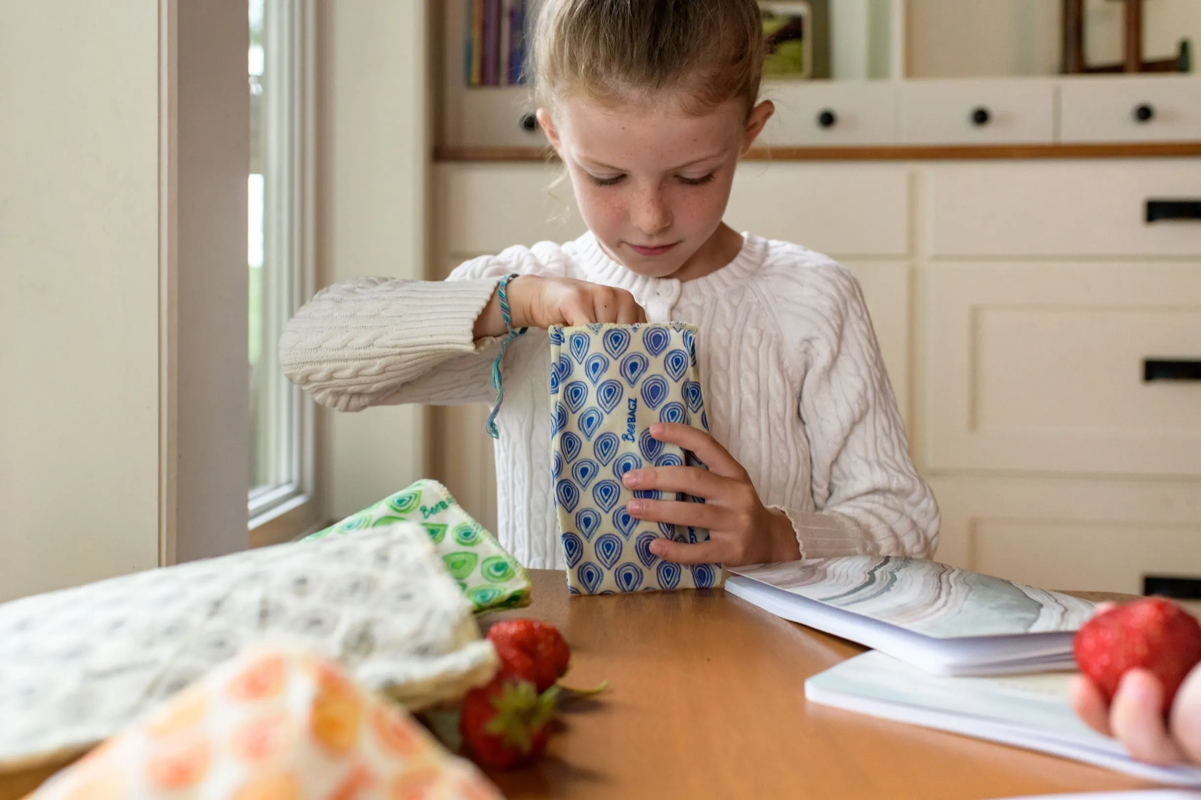 Snack Pack of 2 - Reusable Beeswax Wrap Food Storage Bags