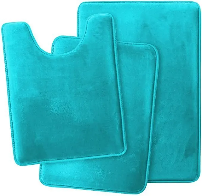 Super Soft Non-slip Velvet Bath Set for Bathroom