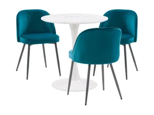 Teal 4 Piece Bistro Dining Set