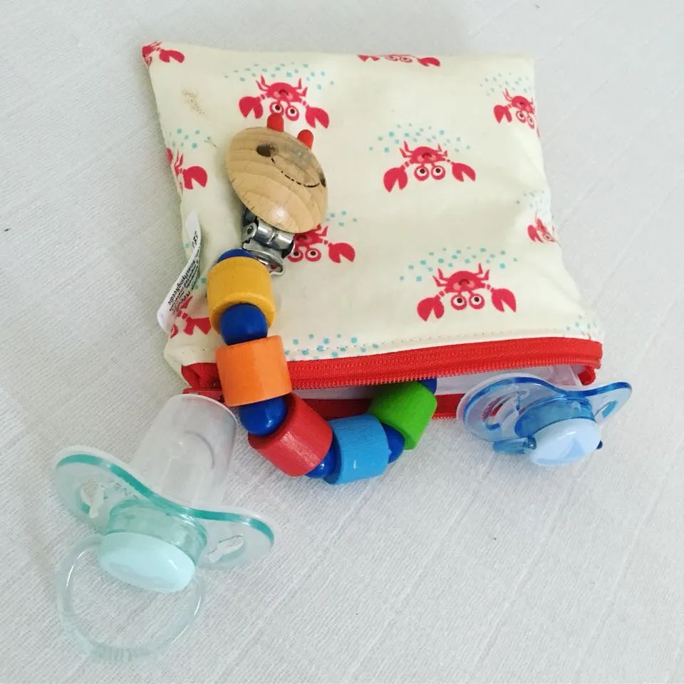 Toddler Sized Reusable Zippered Bag Anchors on White