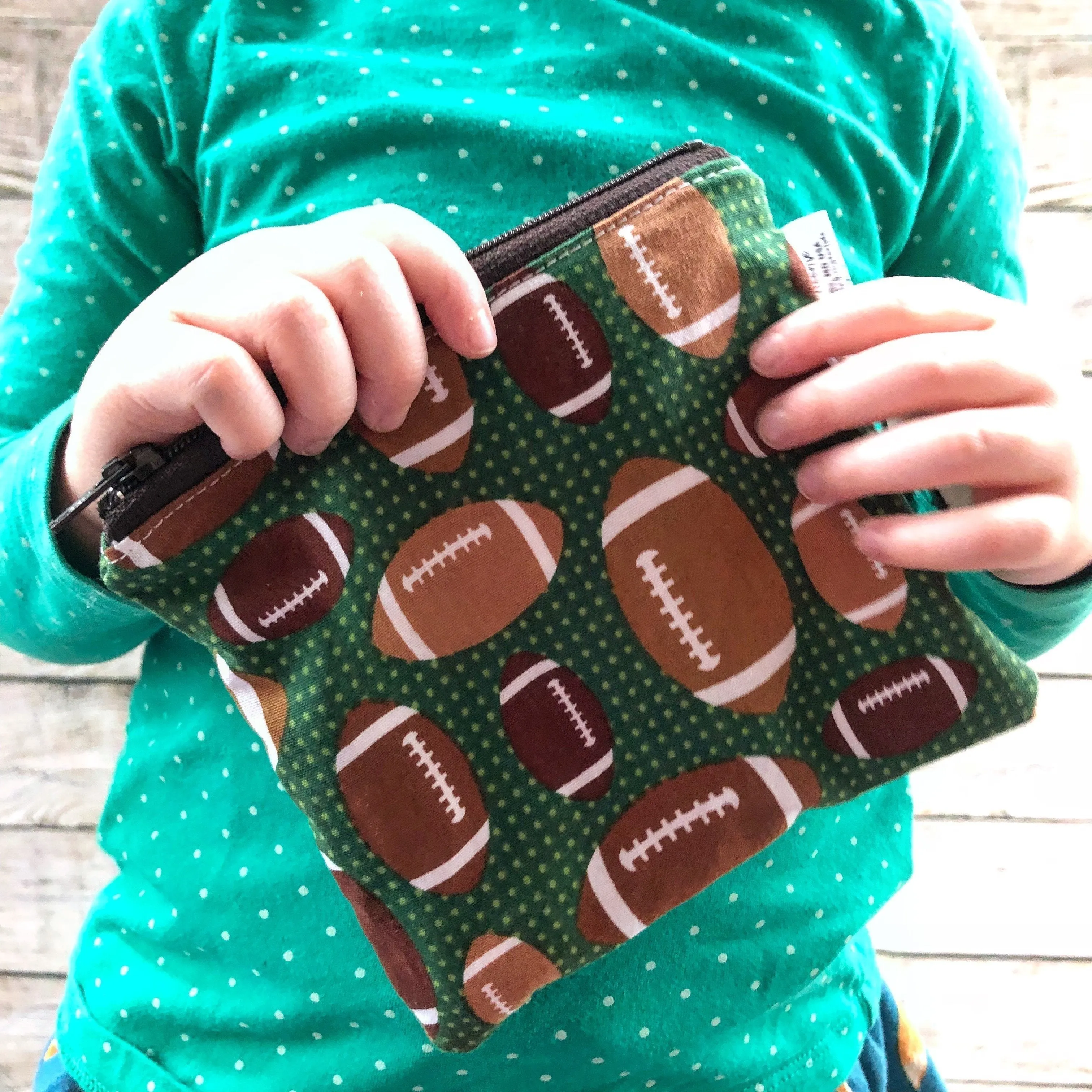 Toddler Sized Reusable Zippered Bag Fall Pumpkins