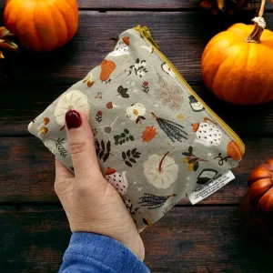 Toddler Sized Reusable Zippered Bag Fall Pumpkins