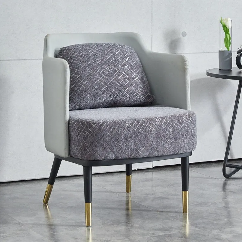 Unique Iron Armrest Indoor Accent Chair