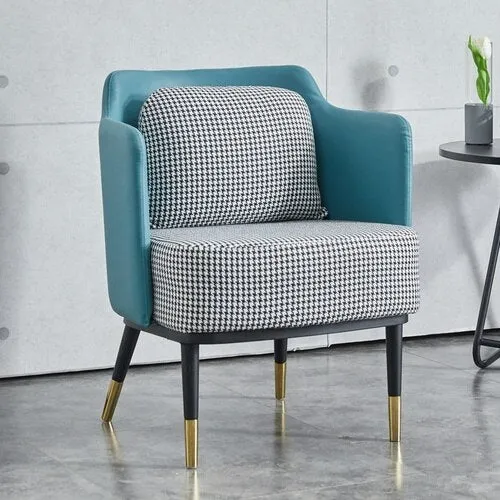 Unique Iron Armrest Indoor Accent Chair