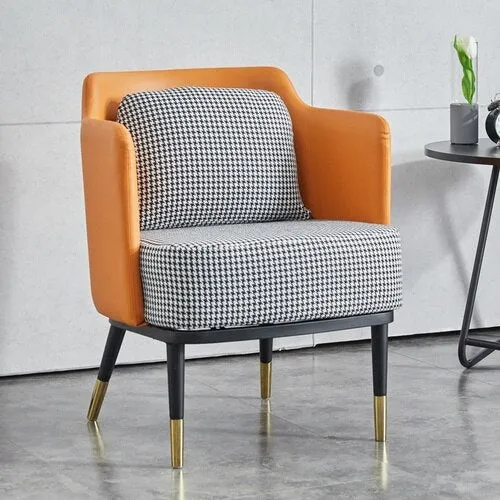 Unique Iron Armrest Indoor Accent Chair